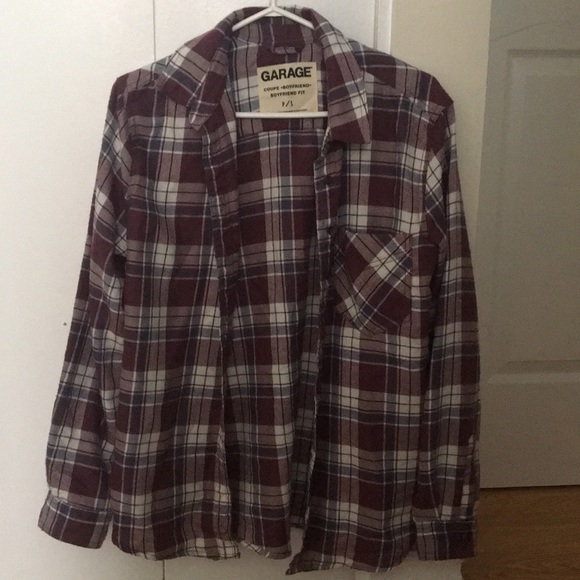 Garage buttoned down flannel shirt - Picture 1 of 4